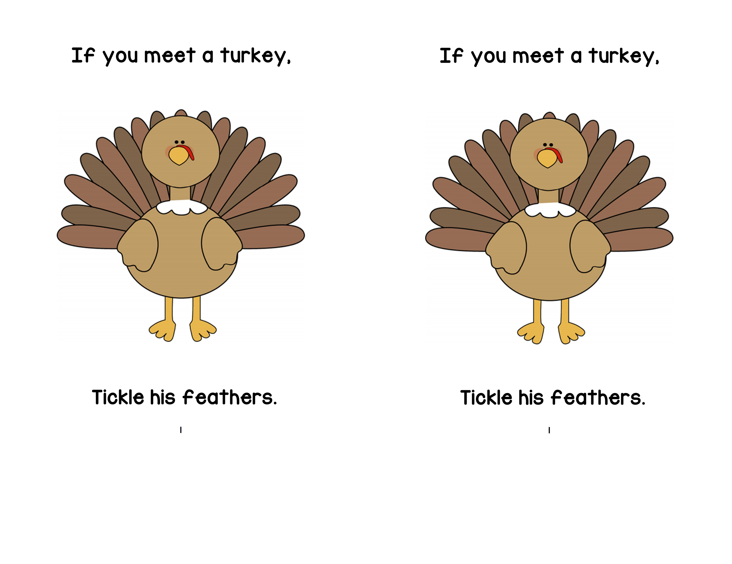 If You Meet a Turkey Printable Books {free}