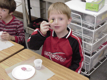 Farm animal cracker snack activity